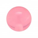Boule de Piercing Acrylique Rose Transparente UV Seule