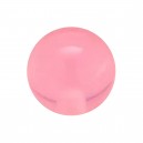 Bola de Piercing Acrílico Rosa Transparentee UV Sólo