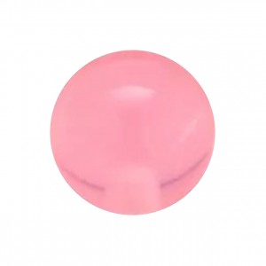 Einzelne Piercing-Kugel Acryl Rosa Transparent UV
