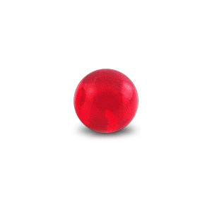 Boule de Piercing Acrylique Rouge Transparente UV Seule