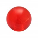 Bola de Piercing Acrílico Rojo Transparentee UV Sólo