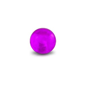 Boule de Piercing Acrylique Violette Transparente UV Seule