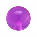 Boule de Piercing Acrylique Violette Transparente UV Seule