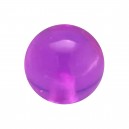 Einzelne Piercing-Kugel Acryl Lila Transparent UV