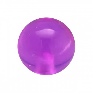 Einzelne Piercing-Kugel Acryl Lila Transparent UV