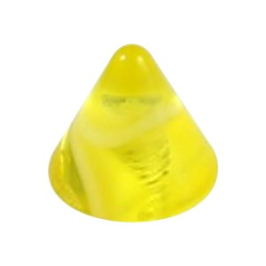 Einzelne Piercing-Spitze Acryl Marmoriert Gelb