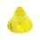 Einzelne Piercing-Spitze Acryl Marmoriert Gelb