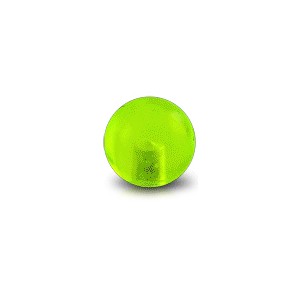 Boule de Piercing Acrylique Verte Transparente UV Seule