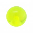 Einzelne Piercing-Kugel Acryl Gr&uuml;ne Transparent UV