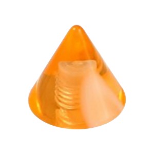 Einzelne Piercing-Spitze Acryl Marmoriert Orange