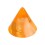 Einzelne Piercing-Spitze Acryl Marmoriert Orange