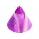 Einzelne Piercing-Spitze Acryl Marmoriert Lila