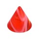 Einzelne Piercing-Spitze Acryl Marmoriert Rot