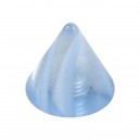 Einzelne Piercing-Spitze Acryl Marmoriert Hellblau