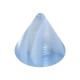 Einzelne Piercing-Spitze Acryl Marmoriert Hellblau