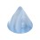 Einzelne Piercing-Spitze Acryl Marmoriert Hellblau