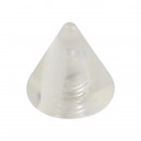 Einzelne Piercing-Spitze Acryl Marmoriert Weiß