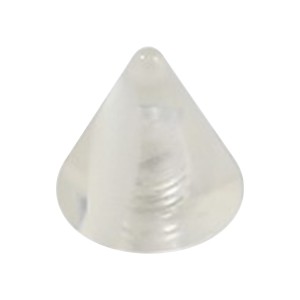 Einzelne Piercing-Spitze Acryl Marmoriert Wei&szlig;