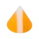 Spike de Piercing Acrílico Naranja & Línea Vertical Blanca
