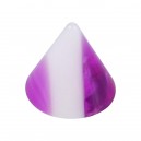 Einzelne Piercing-Spitze Acryl Lila & Wei&szlig;e Vertikale Linie