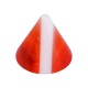Spike de Piercing Acrílico Rojo & Línea Vertical Blanca