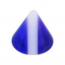 Pique Piercing Acrylique Bleu Foncé & Ligne Verticale Blanche