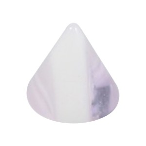 Light Blue & White Vertical Line Acrylic Piercing Loose Spike