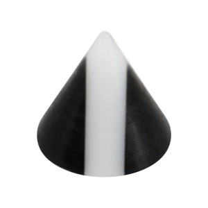 Einzelne Piercing-Spitze Acryl Schwarz & Weiße Vertikale Linie