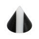 Black & White Vertical Line Acrylic Piercing Loose Spike