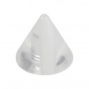 White & White Vertical Line Acrylic Piercing Loose Spike