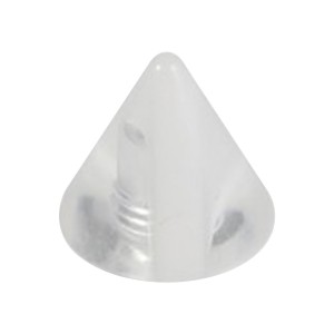 Einzelne Piercing-Spitze Acryl Wei&szlig; & Wei&szlig;e Vertikale Linie