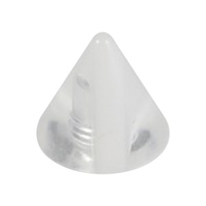 White & White Vertical Line Acrylic Piercing Loose Spike