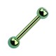 Tragus-Piercing Titan Grad 23 Eloxiert Grün Strass Weiß