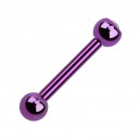 Tragus-Piercing Titan Grad 23 Eloxiert Rosa Strass Wei&szlig;