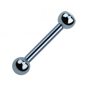 Tragus-Piercing Titan Grad 23 Eloxiert Hellblau Strass Wei&szlig;