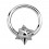 Bauchnabelpiercing BCR-Ring 14G Metallisiert Stachelkugel