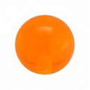 Boule de Piercing Acrylique Orange Transparente UV Seule