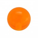 Einzelne Piercing-Kugel Acryl Orange Transparent UV
