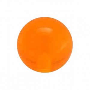 Einzelne Piercing-Kugel Acryl Orange Transparent UV