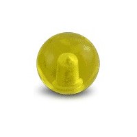 Nur Piercing Kugel Acryl Gelb Transparent UV