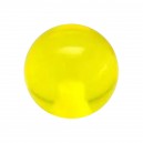 Bola de Piercing Acrílico Amarillo Transparentee UV Sólo