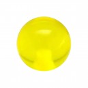 Einzelne Piercing-Kugel Acryl Gelb Transparent UV