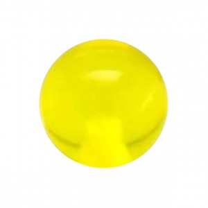 Einzelne Piercing-Kugel Acryl Gelb Transparent UV