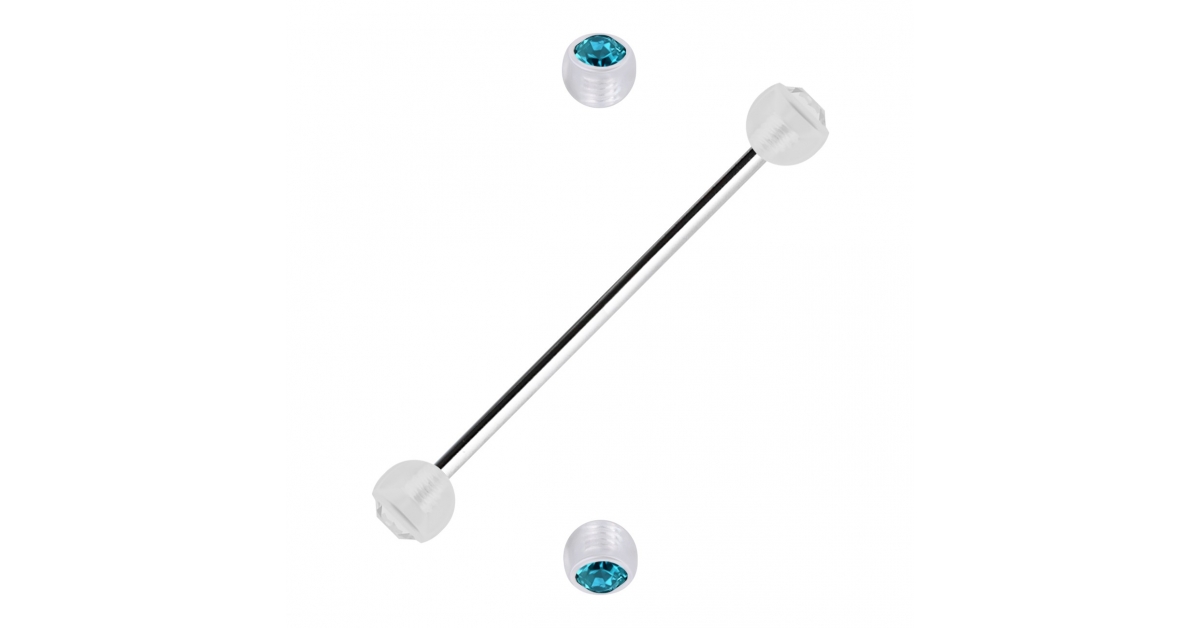 Piercing Industrial Barbell 1.2 mm / 16G Acero 316L Dos Bolas