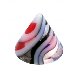 Pique Piercing Acrylique Vortex Rouge / Bleu