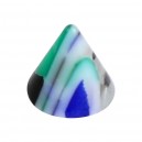 Blue/Green Vortex Acrylic Piercing Spike