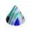 Pique Piercing Acrylique Vortex Bleu / Vert