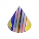 Yellow/Blue/Red Vortex Acrylic Piercing Spike