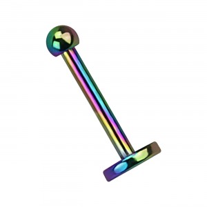 Micro-Labret-Piercing 1.0 mm / 18 G Eloxiert Mehrfarbig Mini-Kugel