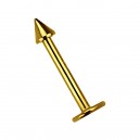 Micro-Labret-Piercing 1.0 mm / 18 G Eloxiert Golden Mini-Spitze